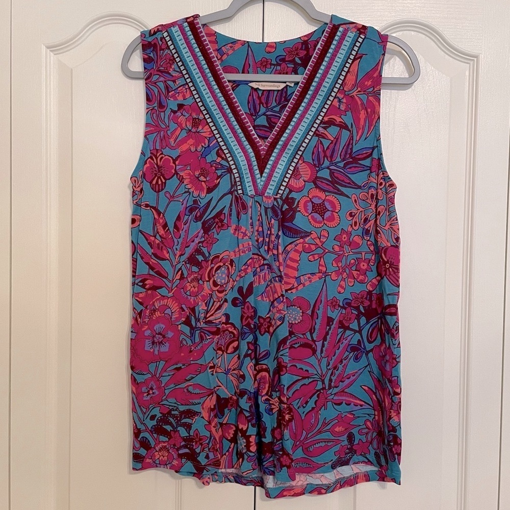 Soft Surroundings sleeveless floral top